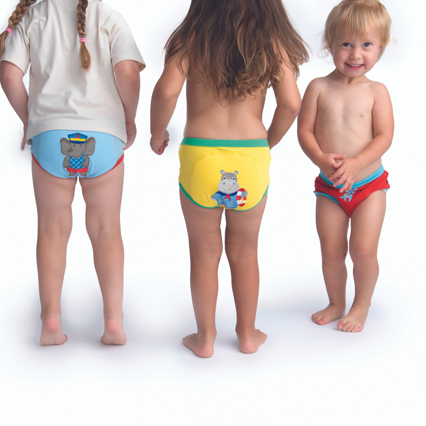 ズーキ―二 トイレトレーニングパンツ トレパン オーガニックコットン 3枚セット トレーニングパンツ着用写真 船乗りの仲間