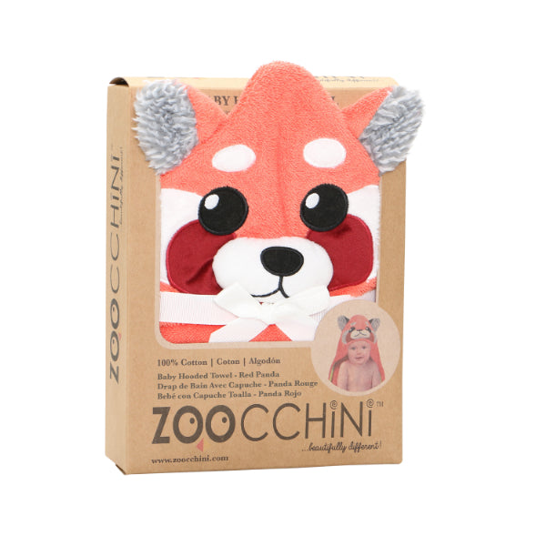 100% コットン フード付きベビーバスタオル レッサーパンダのトミー