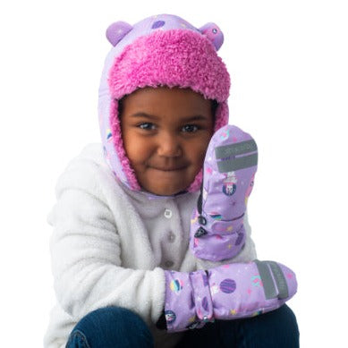 フラップジャックキッズ ウインターミトン ユニコーン 着用写真