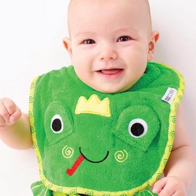 ビブ カエルのフリッピー コットン お食事 スタイ よだれかけ