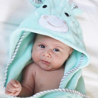 フード付きベビーバスタオル キリンのジェイミー 赤ちゃん お風呂 お風呂タイム バスタイム タオル