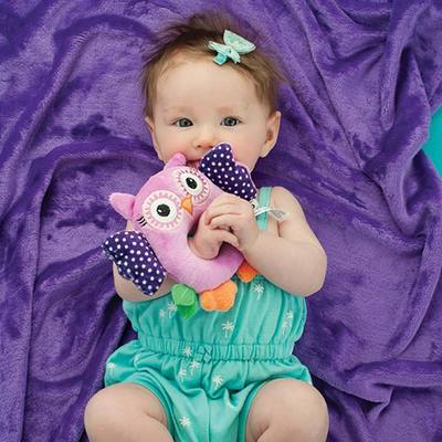 ベビー ラトルおもちゃ フクロウのオリーブ