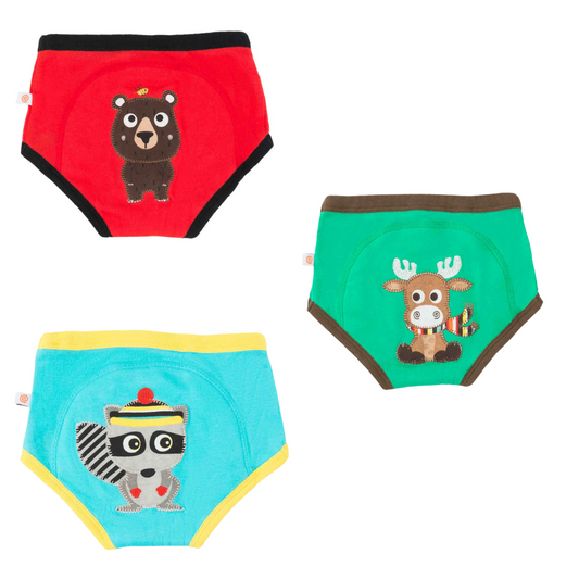 100% オーガニックコットン トイレトレーニングパンツ (3枚セット) 森の仲間 90cm