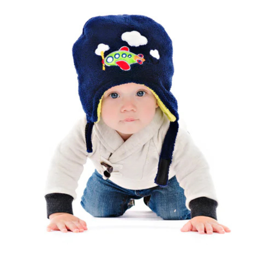 リバーシブル ウィンターハット ひこうき / でんしゃ