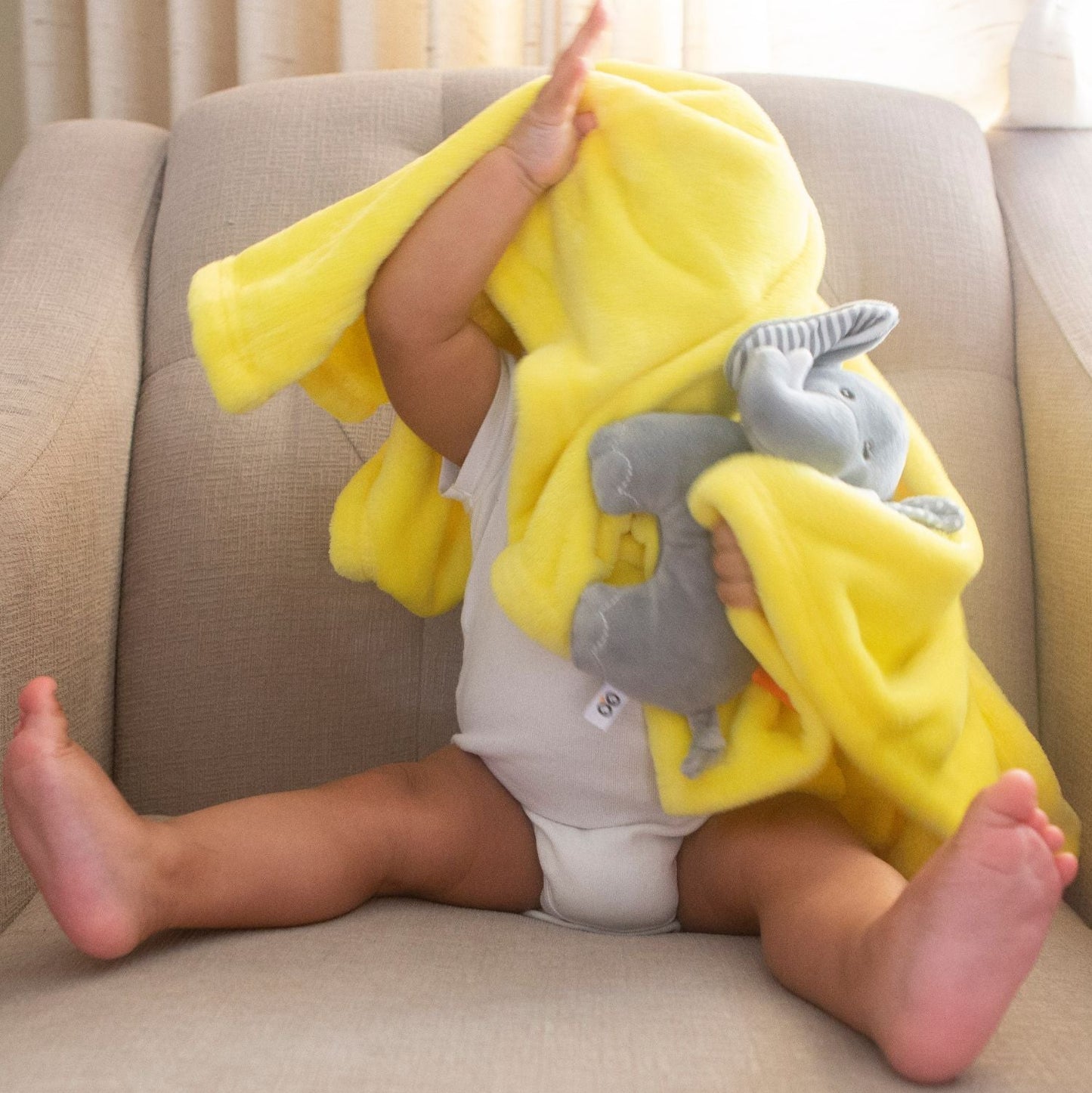 マスコット付きベビーカーブランケット　ぞうのエリー