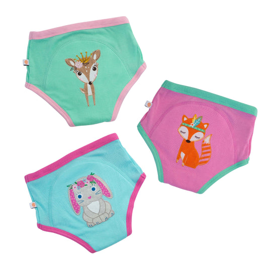 100%オーガニックコットン トイレトレーニングパンツ (3枚セット)   森のお姫様　90cm/100cm