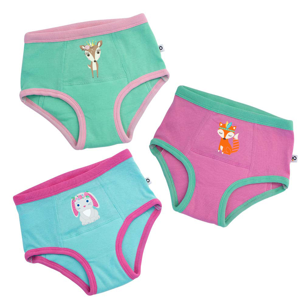 オーガニックコットン トイレトレーニングパンツ 3枚セット 森のお姫様