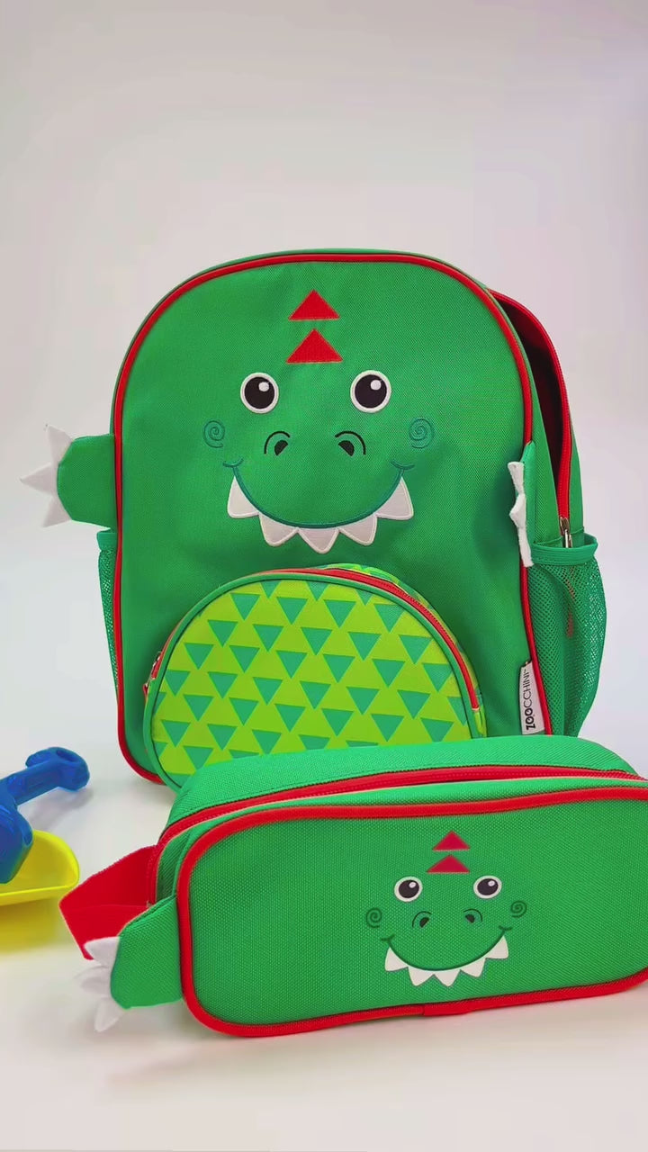 キッズエブリディバックパック 恐竜のデヴィン - Zoocchini | 調節可能