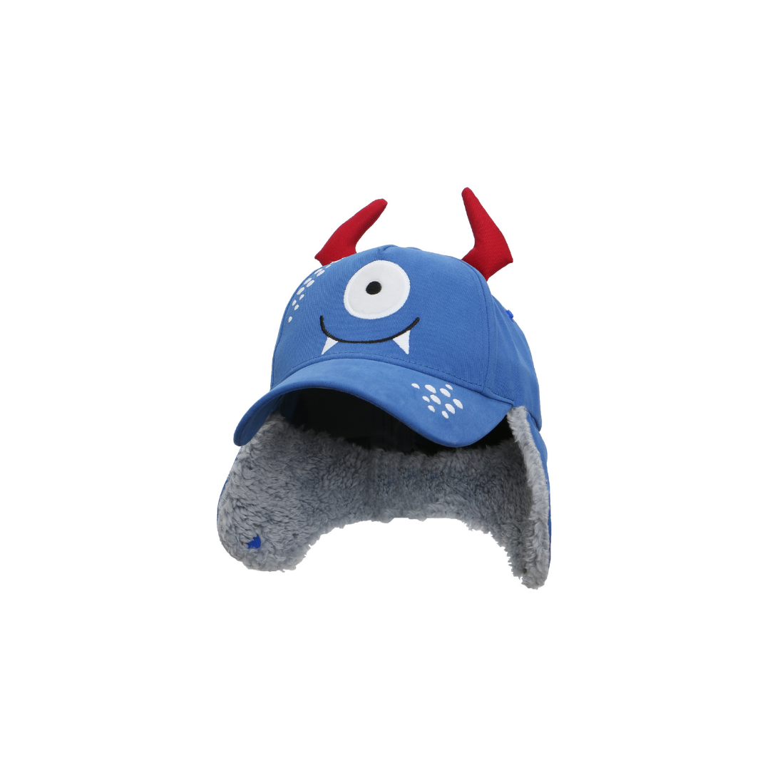 フラップジャックキッズ　イヤーフラップ３Dキャップ　モンスター　