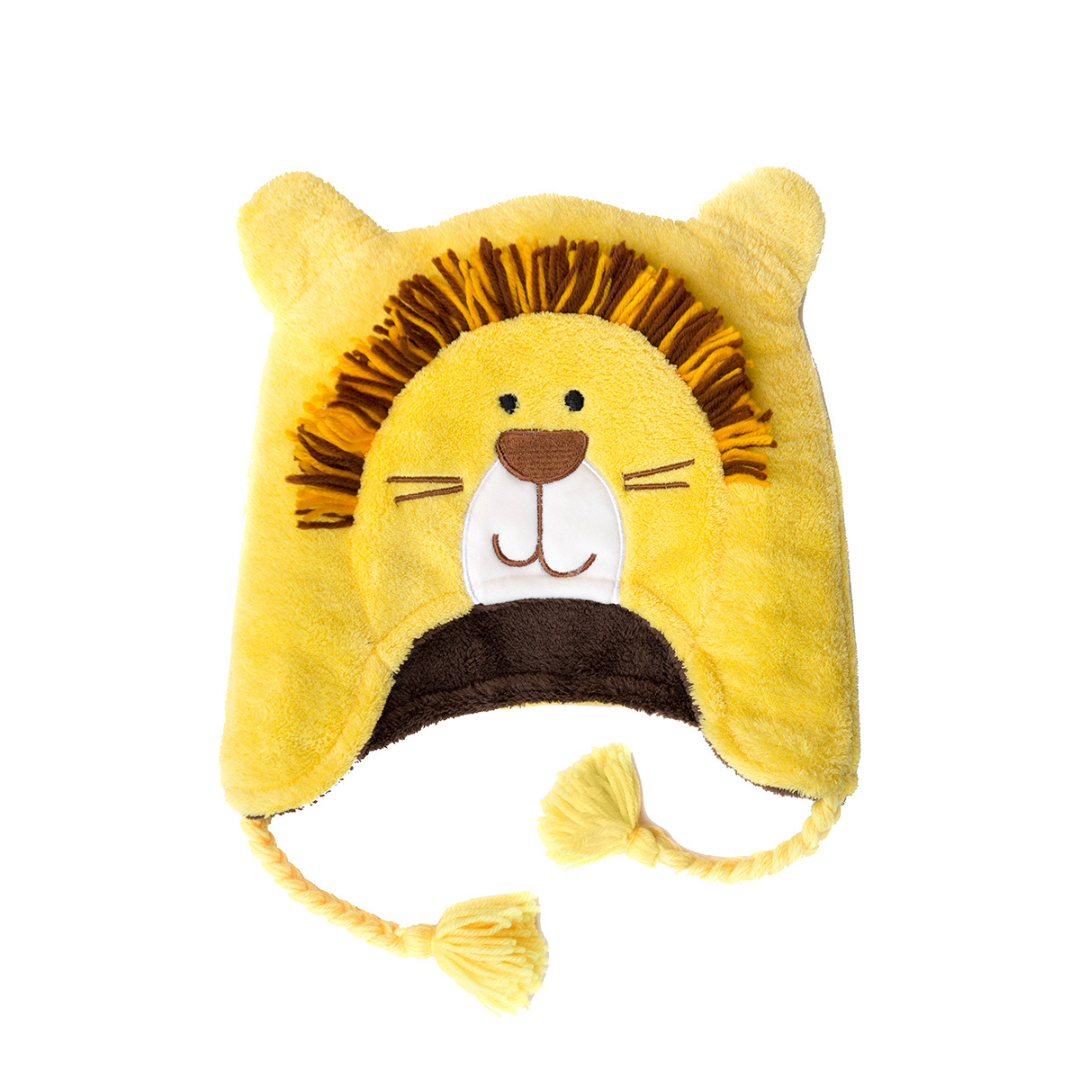 フラップジャックキッズ　リバーシブル　ウィンターハット　ライオン　